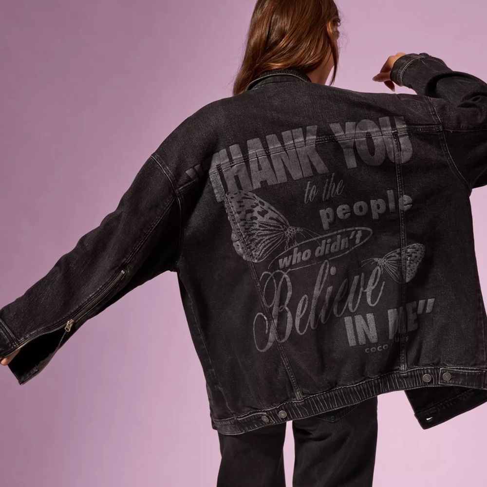 American Eagle x Coco Gauff Women's Black Denim Jacket